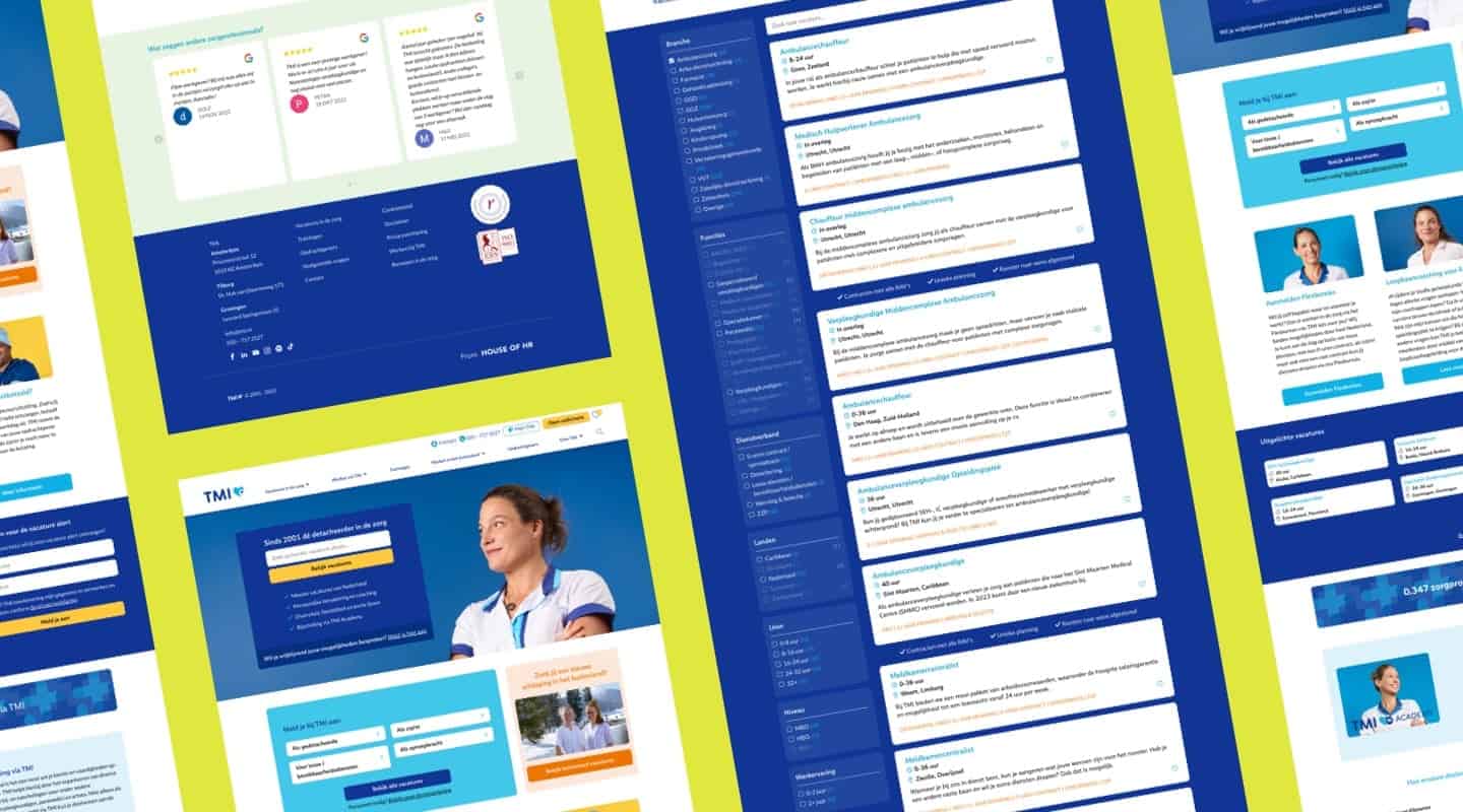 Desktop designs van de nieuwe website die Sturdy Digital ontwikkelde voor Cobraspen Vastgoed.