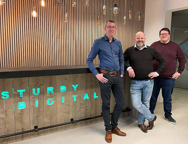 Management Sturdy Digital: Jeroen de Beurs, Frans Eldering en Pim Effting