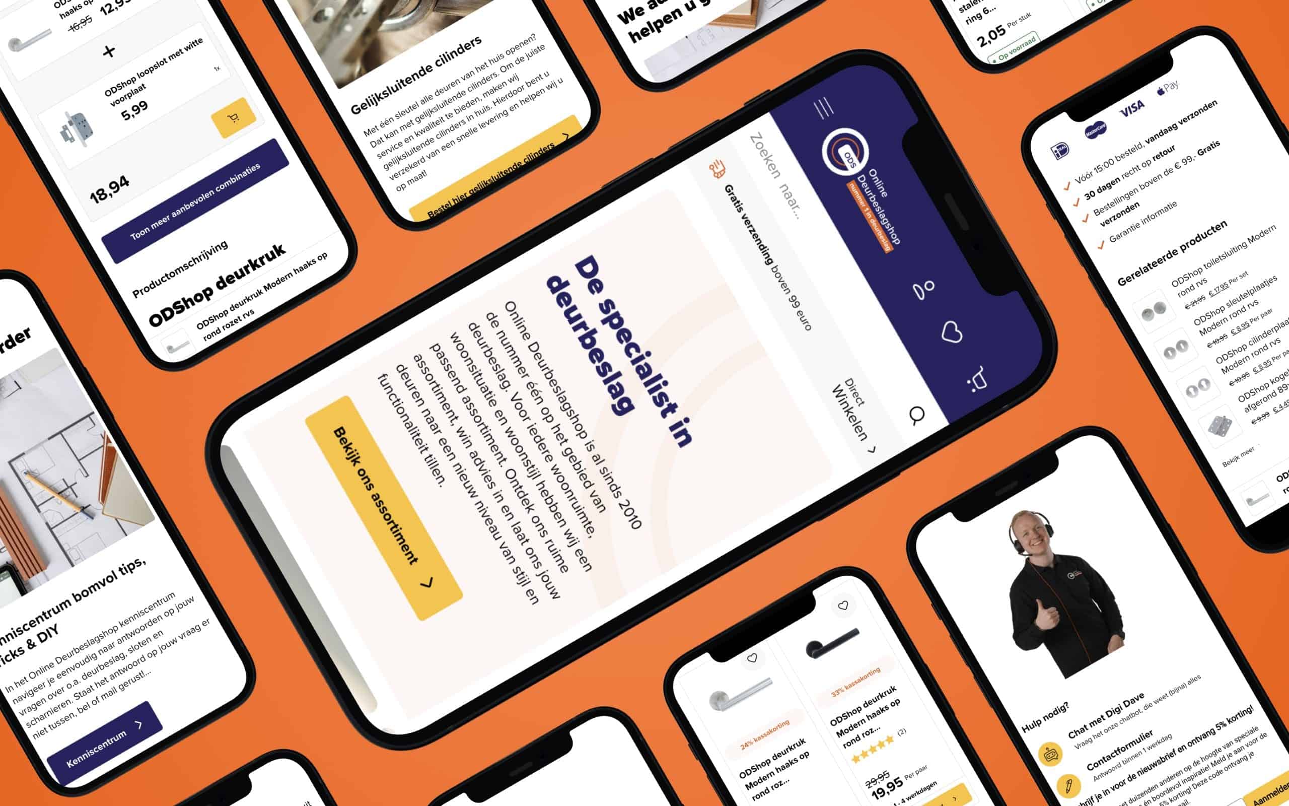 Desktop designs van de nieuwe website die Sturdy Digital ontwikkelde voor Cobraspen Vastgoed.