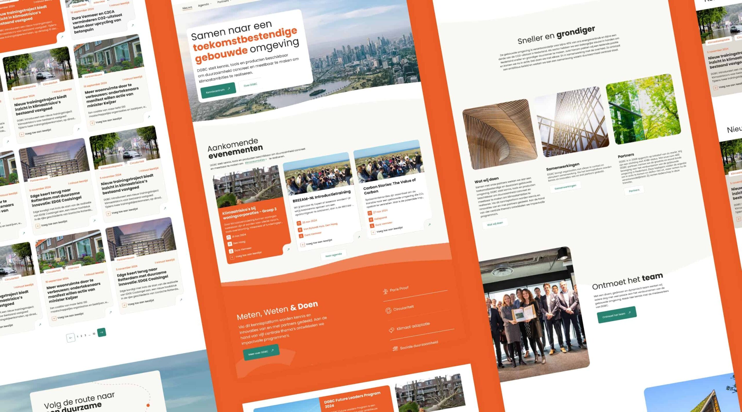 Het kenniscentrum van DGBC getoond op desktop devices