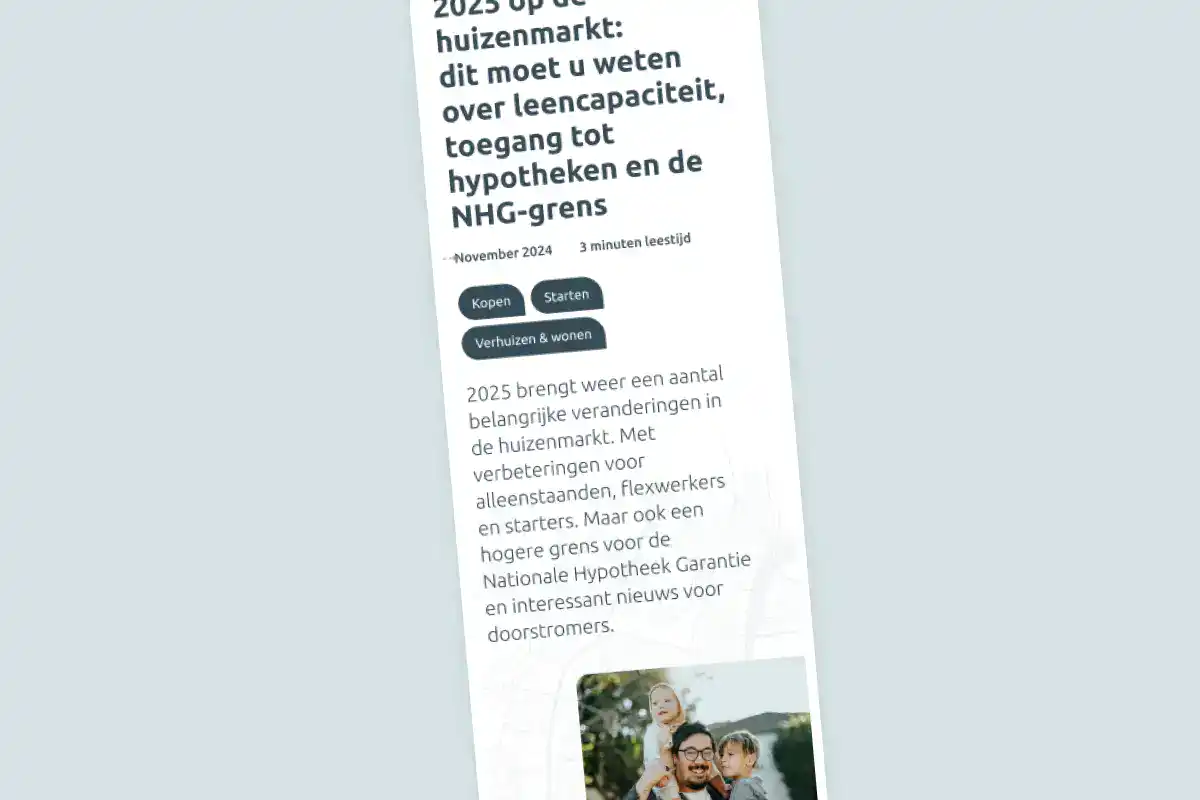 Leidraad voor hypotheekadviseurs in de huizenmarkt 2025, inclusief leencapaciteit, toegang tot hypotheken en NHG-grens.