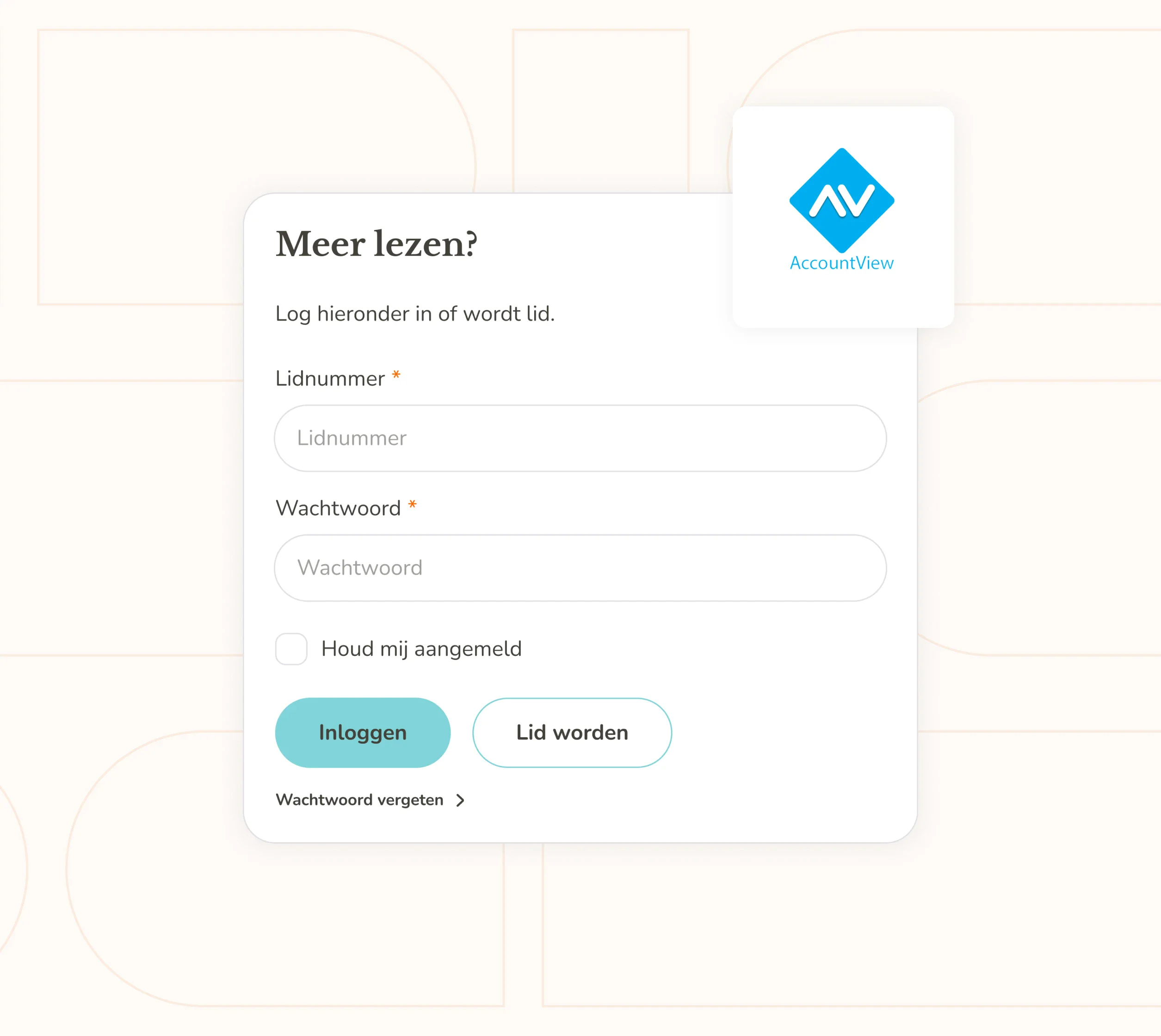 AccountView login scherm voor digitale dienst op de website van Sturdy Digital in Nederland, specialisten in digitale oplossingen en online marketing.