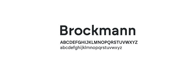 Het Brockmann font met het hele alfabet uitgeschreven.