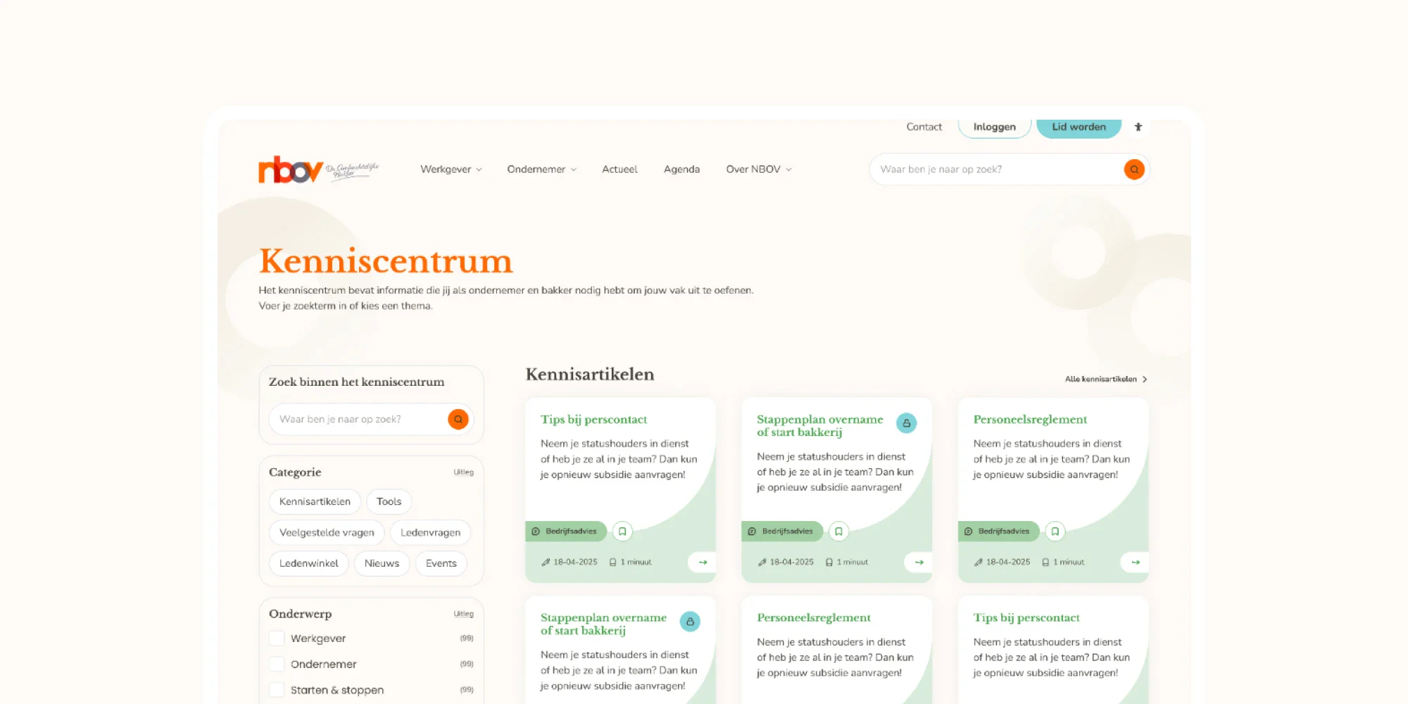 Visueel ontwerp van de productpagina van Bals.